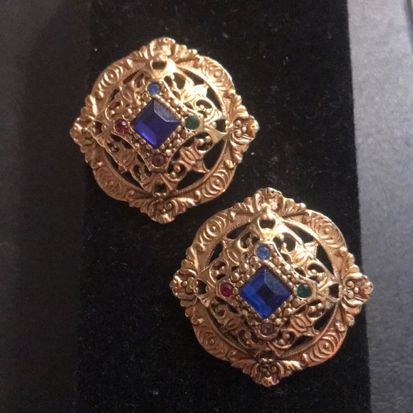 VINTAGE ESTATE GOLDEN GEM EARRINGS
